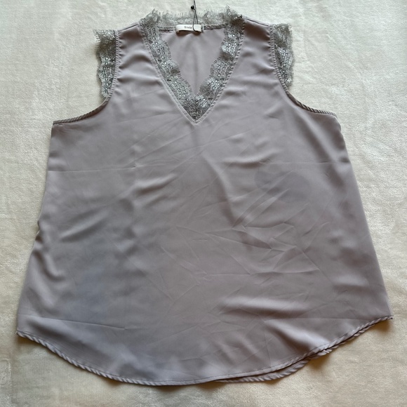 Sivia Tops - Sivia Women’s Grey Sleeveless Blouse Size XL